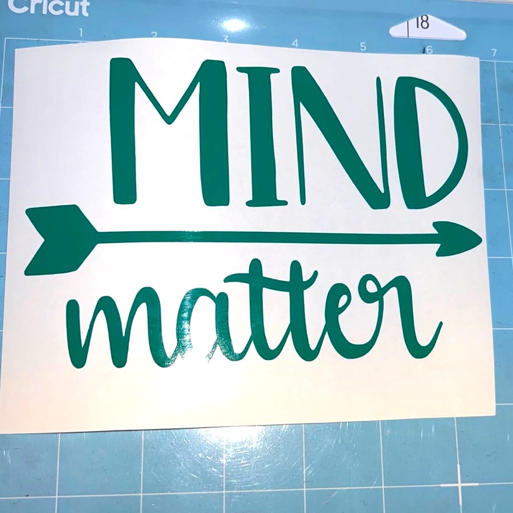 NEW “mind over matter” decal